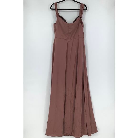 NEW! Dessy Collection Size 14 Satin Off Shoulder Empire Gown $261 msrp I21-15 - Picture 4 of 10